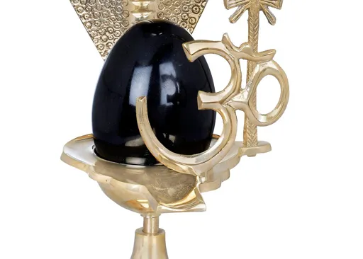 12 Assembly to Bath Shiva Linga with Dripping Vase for Milk or Water In  Brass, Handcrafted In India